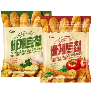 【Cw】韓國大蒜麵包餅乾350g-大蒜麵包/西西里風味麵包(#大蒜#西西里#番茄羅勒#烤麵包#濃湯#韓國)