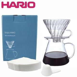 【HARIO】SIMPLY V60清透玻璃手沖禮盒組(S-VGBK-02-T)