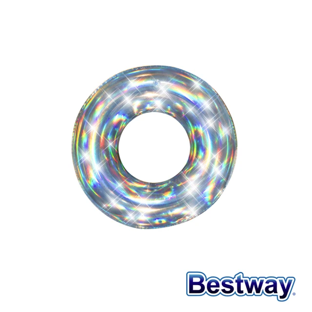 【BESTWAY】42吋炫彩銀大泳圈(泳具 泳圈)