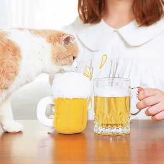【PurLab 噗扑實驗室】貓薄荷玩具 啤酒(乾杯 這就是貓生 毛孩玩具)