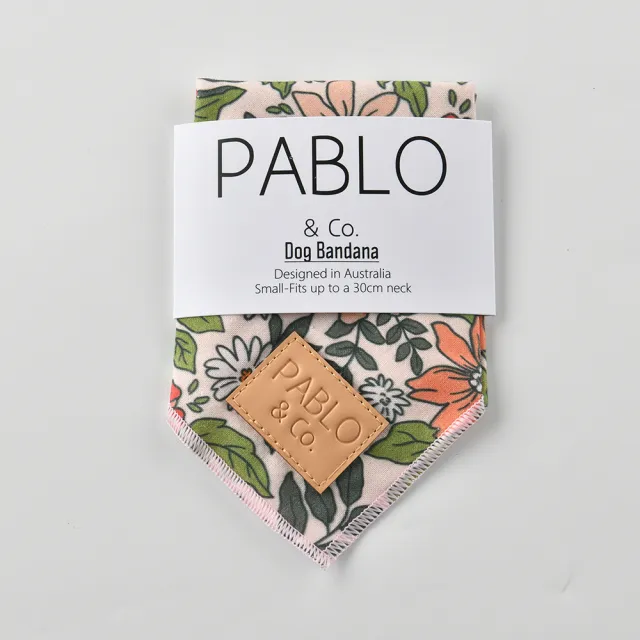 【Pablo & Co】寵物領巾 毛小孩 領巾 方巾 奶奶家花園 S