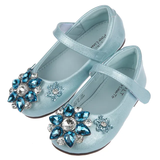 【布布童鞋】冰晶鑽石水藍色兒童公主鞋(Q1G116B)