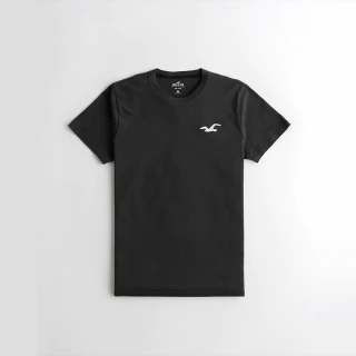 【HOLLISTER Co】Hollister 海鷗 經典刺繡大海鷗素面短袖T恤-深灰色(平輸品)