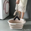 【LASSLEY】摺疊矽膠水桶拖把桶(水筒 收納水桶 橢圓水桶)
