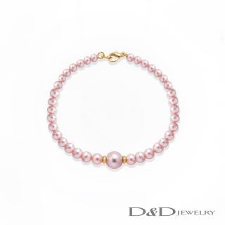 【D&D JEWELRY】日系典雅天然珍珠手鍊(紫珠)