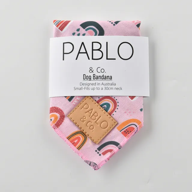 【Pablo & Co】寵物領巾 毛小孩 領巾 方巾 更美麗彩虹 S