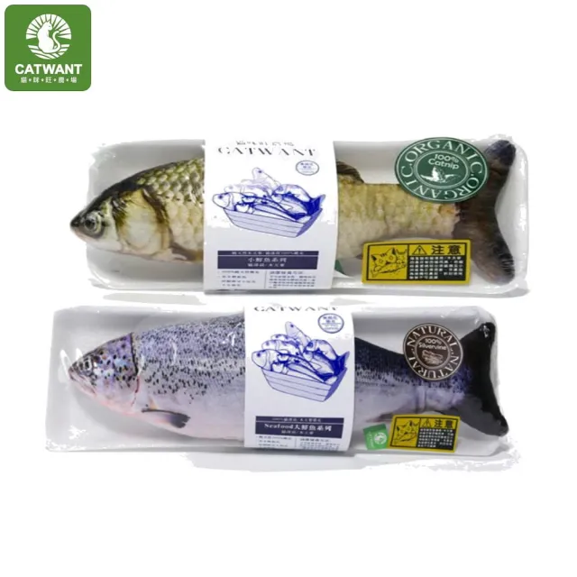 【CATWANT 貓咪旺農場】Seafood 大鮮魚系列（CWF-103-30/ CWF-104-30）(貓玩具/貓薄荷/木天蓼)