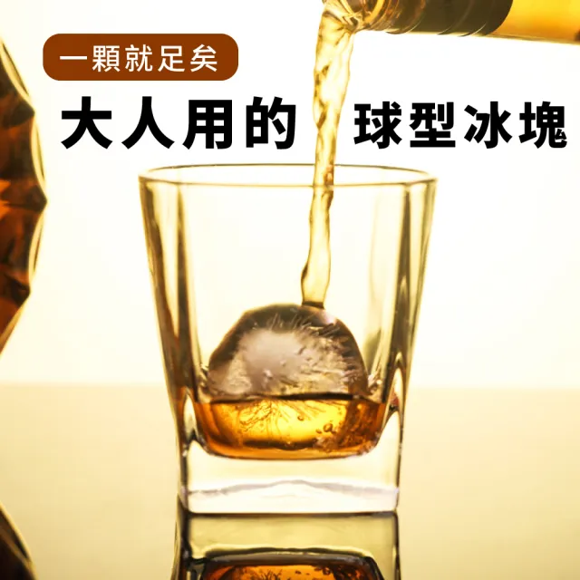 【冰塊模具】專業調酒用圓型冰球製冰盒-4格(食品級矽膠 冰塊盒 威士忌 儲冰盒 冰格 冰磚 副食品盒 巧克力)