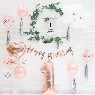 韓系小清新寶貝雲朵生日氣球組1組-數字任選(生日氣球 派對佈置 周歲 慶生 佈置)