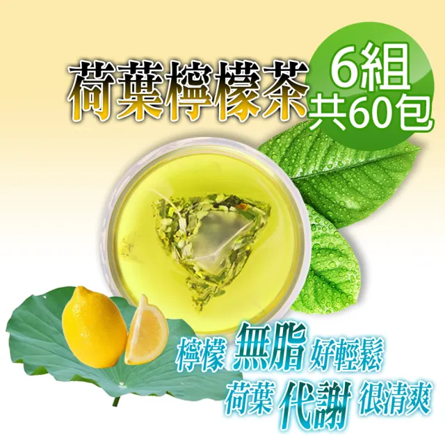 【蔘大王】荷葉檸檬茶包X6組(6gX10入/組)長效期版(解油雙寶 回甘很到位 代謝很輕鬆 無咖啡因無茶鹼)