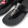 【FitFlop】FINO CRYSTAL LOCK TOE-POST SANDALS 寶石裝飾夾腳涼鞋-女(靓黑色)