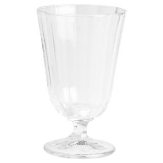 【EXCELSA】高腳玻璃杯 直紋250ml / 水杯 茶杯 咖啡杯