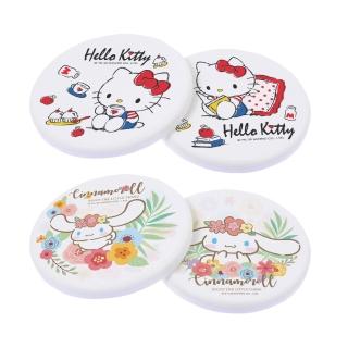 【收納王妃】三麗鷗 硬式珪藻土 吸水杯墊 HELLO KITTY/大耳狗 2入/組(尺寸:10x10x0.9cm)