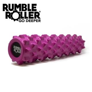 【Rumble Roller】深層按摩滾輪 贈背帶 狼牙棒 粉色限定版 55cm 標準硬度(瑜珈柱 筋膜放鬆 瑜珈滾筒)