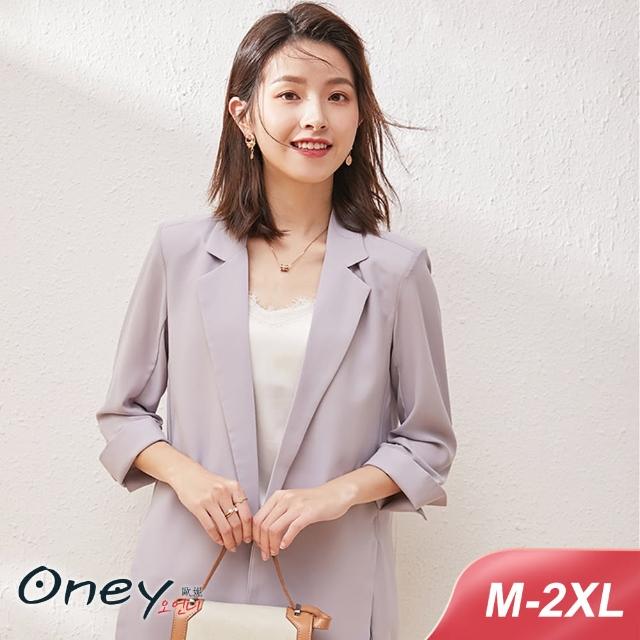 【ONEY 歐妮】★輕時尚側開岔輕薄雪紡西裝外套4色(M2XL/薄外套/西外/上班/通勤)