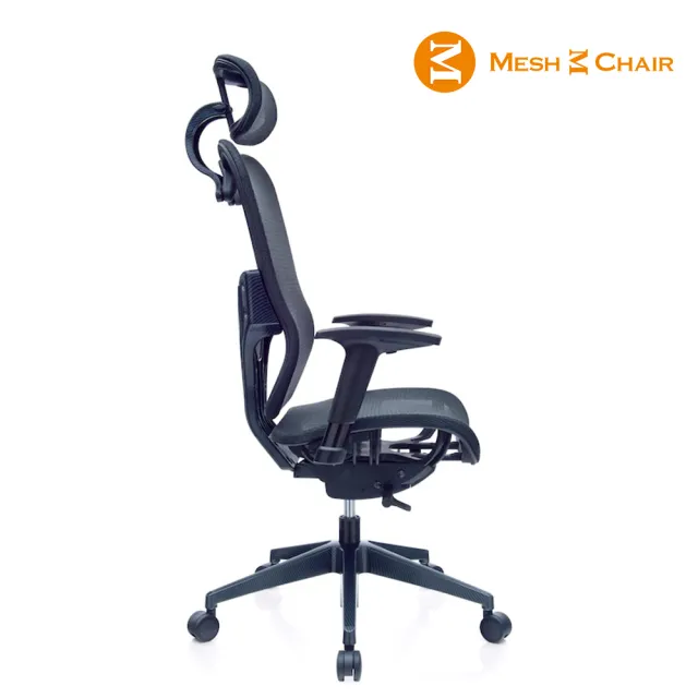 【Mesh 3 Chair】華爾滋人體工學網椅-附頭枕-酷黑(人體工學椅、網椅、電腦椅)
