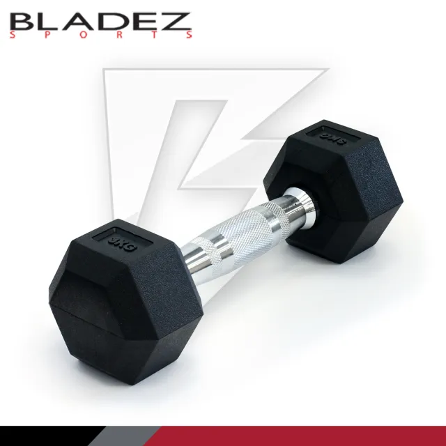 【BLADEZ】六角包膠啞鈴-3KG(二入組)