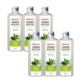 【Bova 法柏精品香氛】茶樹精油乾洗手液補充液100ML*6入(75％酒精+澳洲茶樹精油)