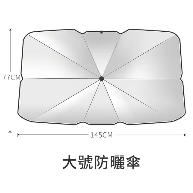 【傘爵】50倍防曬 汽車遮陽傘 UPF50+降溫前擋遮陽板 加粗十骨抗UV車用遮光傘 防曬隔熱板 遮陽簾