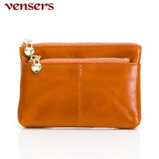 【Vensers】小牛皮潮流個性皮夾-(TC310902土黃零錢包)