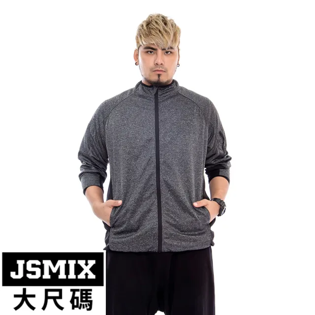 【JSMIX 大尺碼】大尺碼顯瘦配色剪裁風衣外套(T03JJ3185)