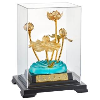 【開運陶源】純金 立體金箔櫥窗禮物(荷香蓮花-連年有餘)