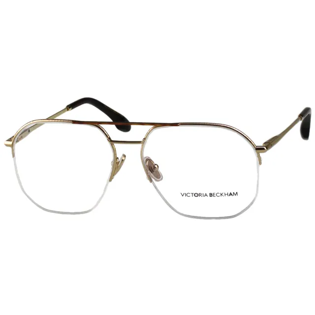 【Victoria Beckham 維多利亞貝克漢】光學眼鏡(金配琥珀色)