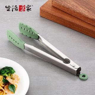 【生活採家】家用304不鏽鋼耐熱矽膠食物夾(#54022)