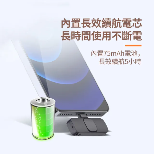 【ANTIAN】無線領夾麥克風 降噪話筒 主播直播K歌高音質收音麥克風(Lightning/Type-C)
