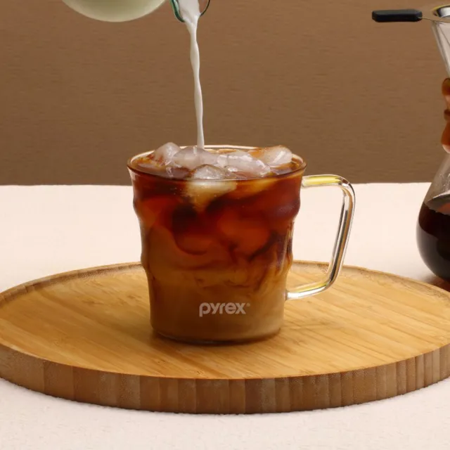 【CorelleBrands 康寧餐具】Pyrex Cafe  咖啡玻璃壺超值3件組(玻璃壺X1+玻璃杯X2)