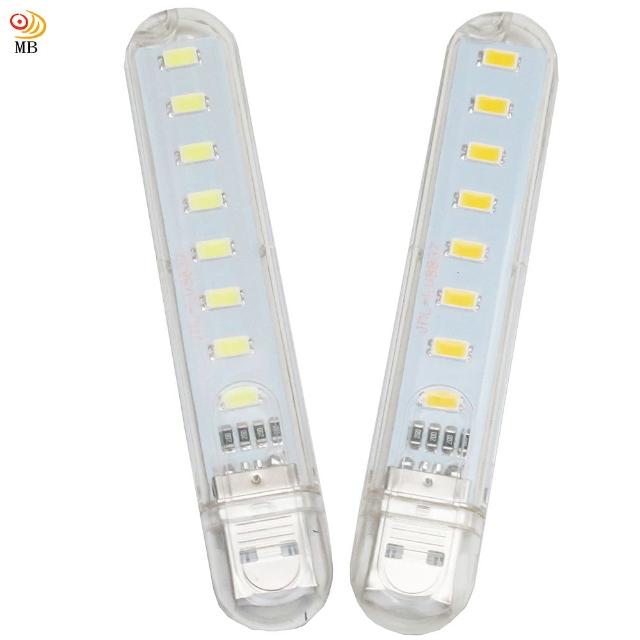 【月陽】超值2入USB超亮8LED4W燈檯燈閱讀燈小夜燈手電筒(HL82)