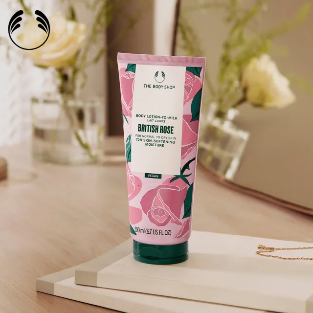 【THE BODY SHOP 美體小舖】英皇玫瑰嫩膚身體潤膚乳-200ML(身體乳)