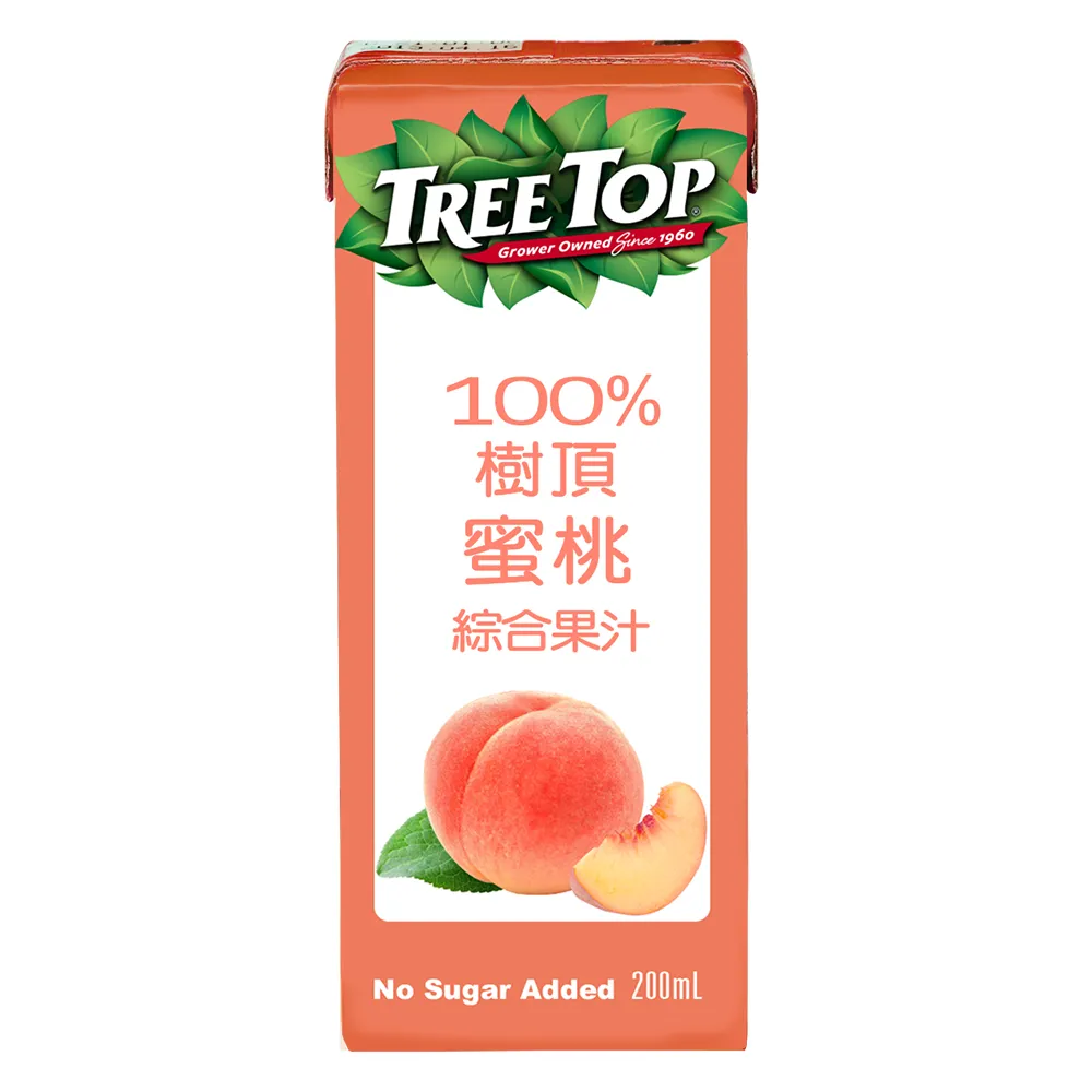 【Tree Top 樹頂】100%水蜜桃綜合果汁200mlx24入