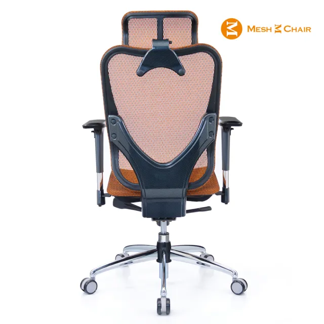【Mesh 3 Chair】華爾滋人體工學網椅-精裝版-亮橘(人體工學椅、網椅、電腦椅、主管椅)