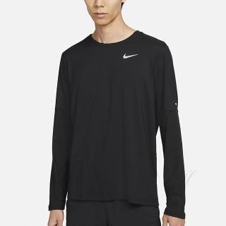 【NIKE 耐吉】上衣 男款 長袖上衣 運動 慢跑 AS M NK DF ELMNT CREW 黑 DD4755-010