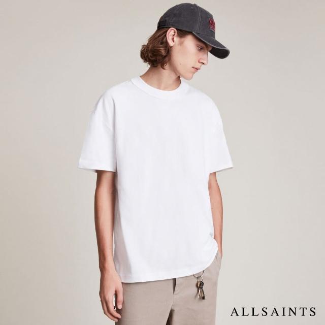 【ALLSAINTS】ISAC 舒適厚實寬鬆落肩純棉短袖T恤-白 MD106V