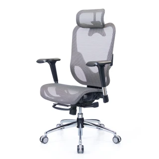 【Mesh 3 Chair】華爾滋人體工學網椅-精裝版-銀灰(人體工學椅、網椅、電腦椅、主管椅)