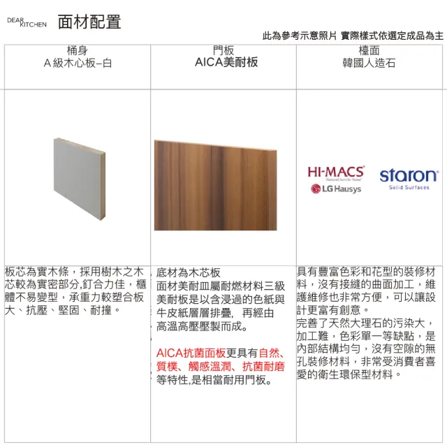 【DEOR德曜居家】240公分AICA抗菌廚房 櫻花電器全隱藏式油煙機 抗菌落地烘碗機 雙口玻璃瓦斯爐(親愛廚房)