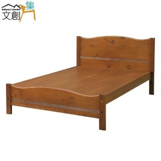 【文創集】嘉柏 現代5尺雙人實木床臺組合(不含床墊)