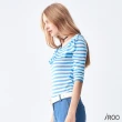 【iROO】配條荷葉針織衫