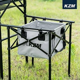 【KAZMI】KZM 2WAY方型折疊水桶(KZM/露營用品/水桶/戶外用品/折疊/2WAY/camping)