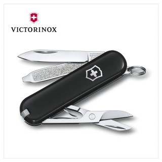 【VICTORINOX 瑞士維氏】Dark Illusion 經典7用瑞士刀款 58mm/ 黑色(0.6223.3G)