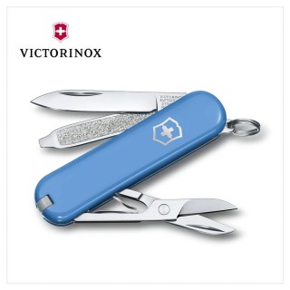 【VICTORINOX 瑞士維氏】Summer Rain 經典7用瑞士刀款 58mm/ 天空藍(0.6223.28G)