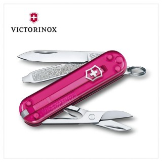 【VICTORINOX 瑞士維氏】Cupcake Dream 經典7用瑞士刀款 58mm/ 透桃紅色(0.6223.T5G)