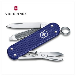 【VICTORINOX 瑞士維氏】Night Dive經典鋁合金深潛藍 5用瑞士刀款 58mm(0.6221.222G)