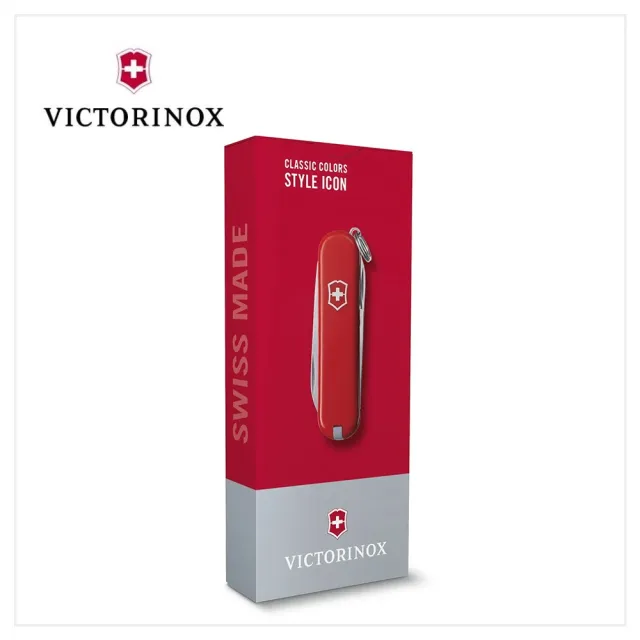 【VICTORINOX 瑞士維氏】Style Icon 經典7用瑞士刀款 58mm/ 紅色(0.6223.G)