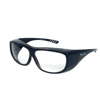 【大船回港】台灣製強化抗UV安全眼鏡-全包黑框流行款8346(工作護目鏡/防護眼鏡/防塵護目鏡)