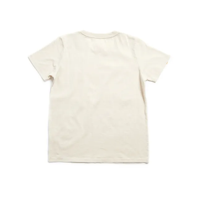 【EDWIN】女裝 PLUS+ 粉片DENIM短袖T恤(淺卡其)