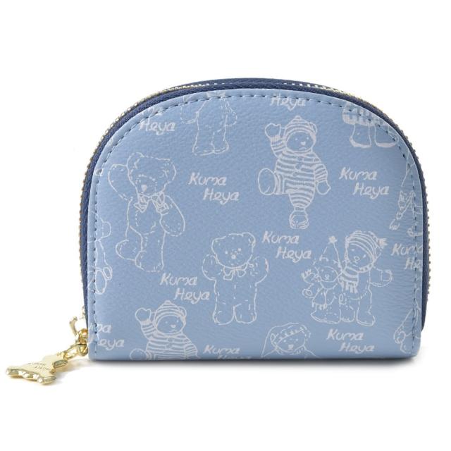 【kuma heya 美國熊】美國熊貝殼造型零錢包 -藍