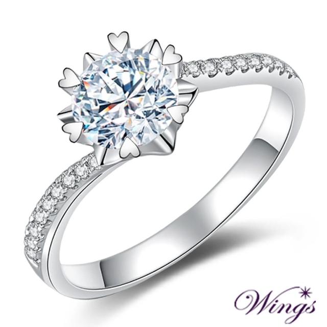 【WINGS】八心八箭 戒指 王妃捧花 一克拉擬真鑽戒 女戒(送禮 飾品 母親節 母親節禮物 禮盒 輕奢 質感 氣質)